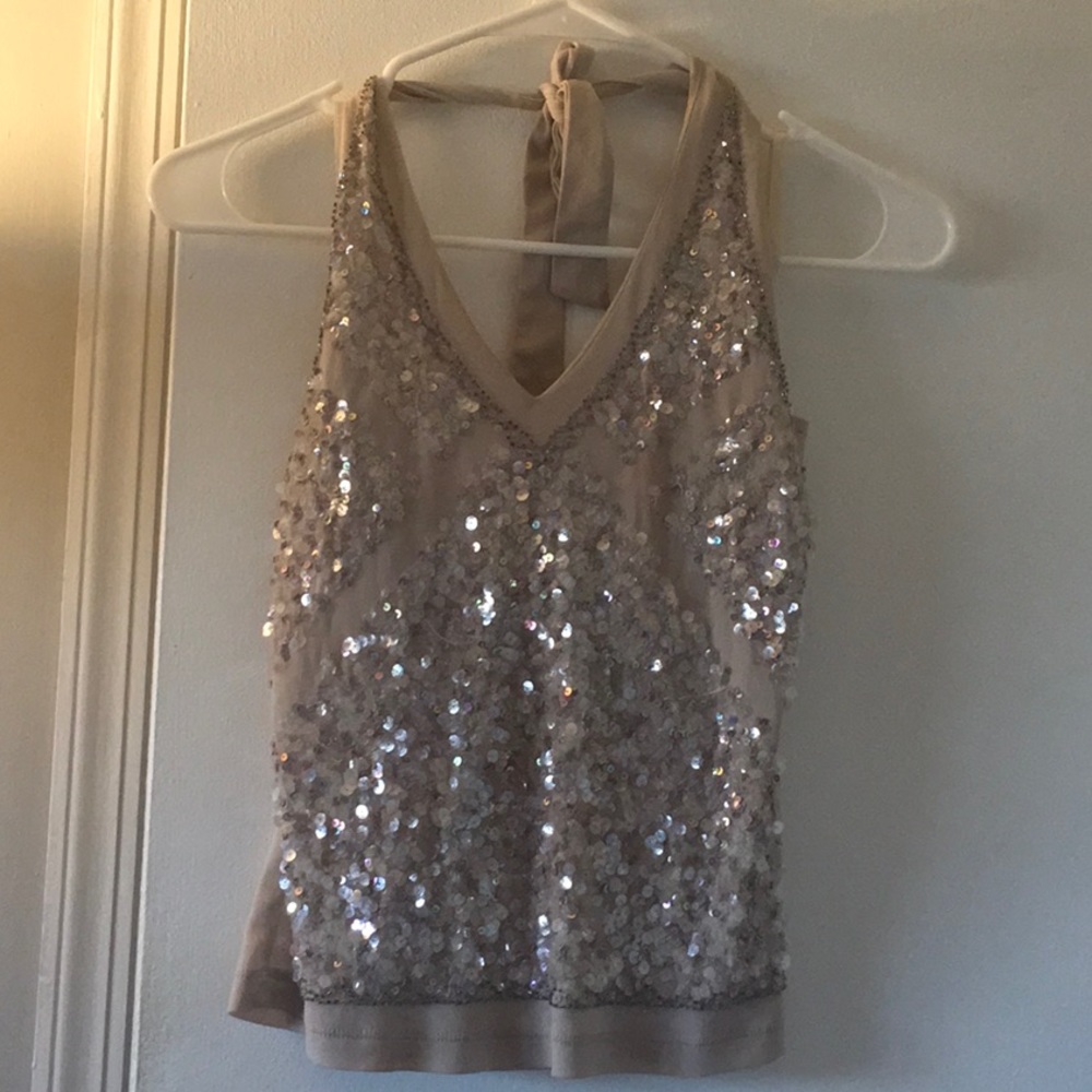Vintage Limited Halter With Sequence In The Front… - image 1